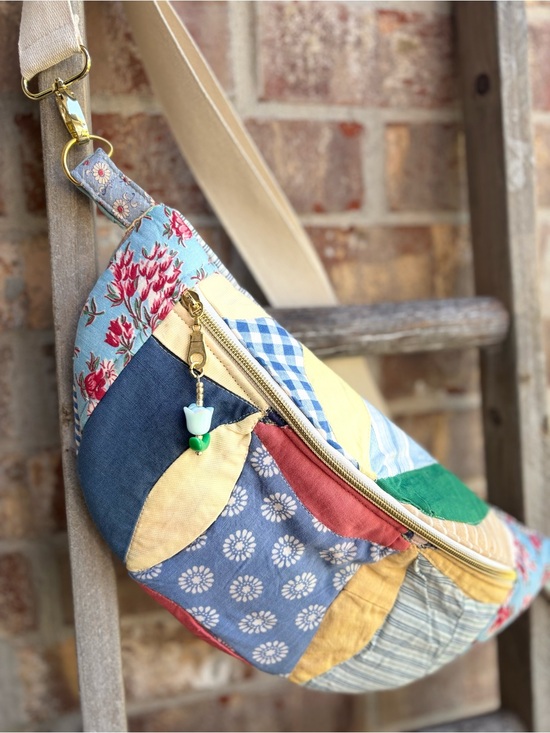 Handbags - Handmade Medium-Sized Vintage Quilted Bum-Bag / Crossbody